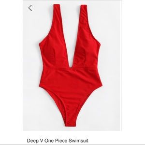Deep plunge one piece swimsuit - NEVER BEEN WORN
